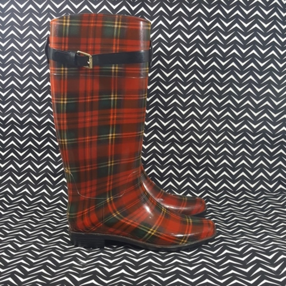 Ralph Lauren Tartan Plaid Rain Boots